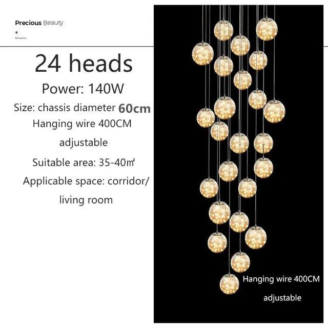 Lumineux Luminaire Élégant en Verre et Cristal IL481205-ILLUMEEN.COM