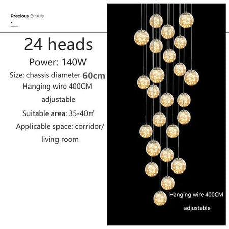 Lumineux Luminaire Élégant en Verre et Cristal IL481205-ILLUMEEN.COM