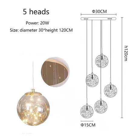 Lumineux Luminaire Élégant en Verre et Cristal IL481205-ILLUMEEN.COM