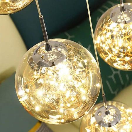 Lumineux Luminaire Élégant en Verre et Cristal IL481205-ILLUMEEN.COM