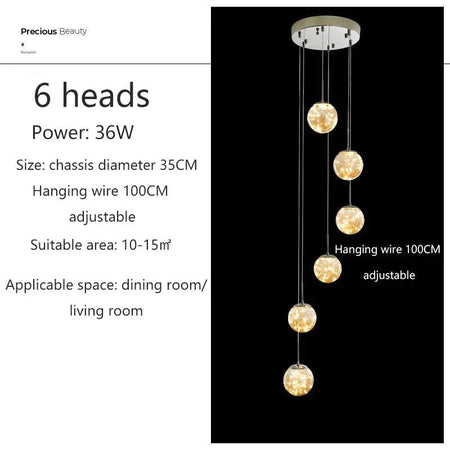 Lumineux Luminaire Élégant en Verre et Cristal IL481205-ILLUMEEN.COM