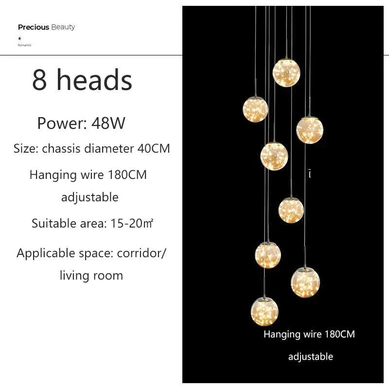 Lumineux Luminaire Élégant en Verre et Cristal IL481205-ILLUMEEN.COM