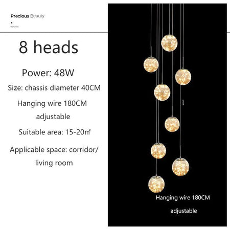 Lumineux Luminaire Élégant en Verre et Cristal IL481205-ILLUMEEN.COM