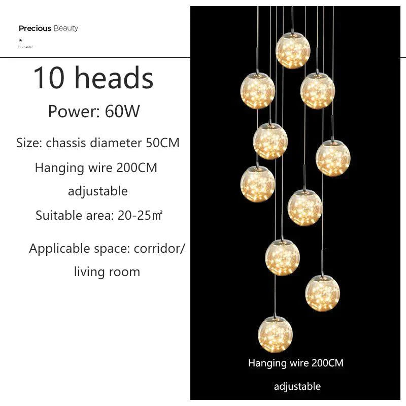 Lumineux Luminaire Élégant en Verre et Cristal IL481205-ILLUMEEN.COM