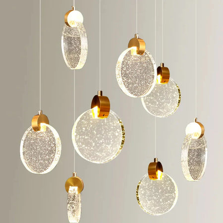 Lumineux Luminaire en Cristal Doré pour Élégance Intemporelle IL583742-ILLUMEEN.COM