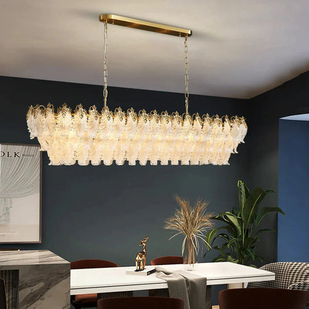 Lumineux Lustre Élégant en Verre LED pour Salle à Manger IL983216-ILLUMEEN.COM