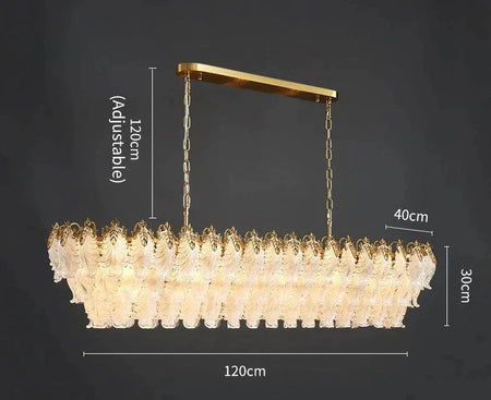 Lumineux Lustre Élégant en Verre LED pour Salle à Manger IL983216-ILLUMEEN.COM