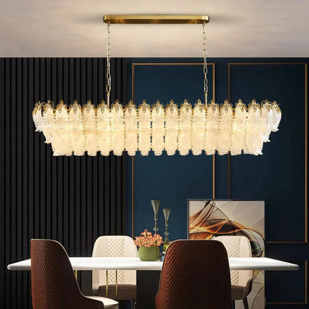 Lumineux Lustre Élégant en Verre LED pour Salle à Manger IL983216-ILLUMEEN.COM