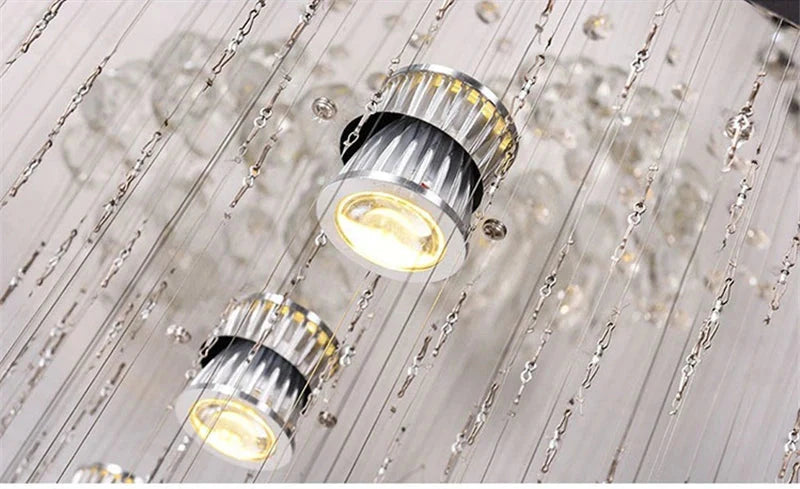 Lumineux Lustre en Cristal au Design Spirale - Luminaire IL485792-ILLUMEEN.COM