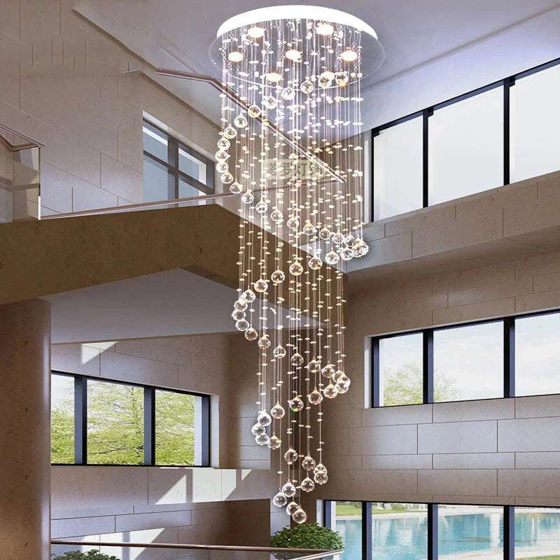 Lumineux Lustre en Cristal au Design Spirale - Luminaire IL485792-ILLUMEEN.COM