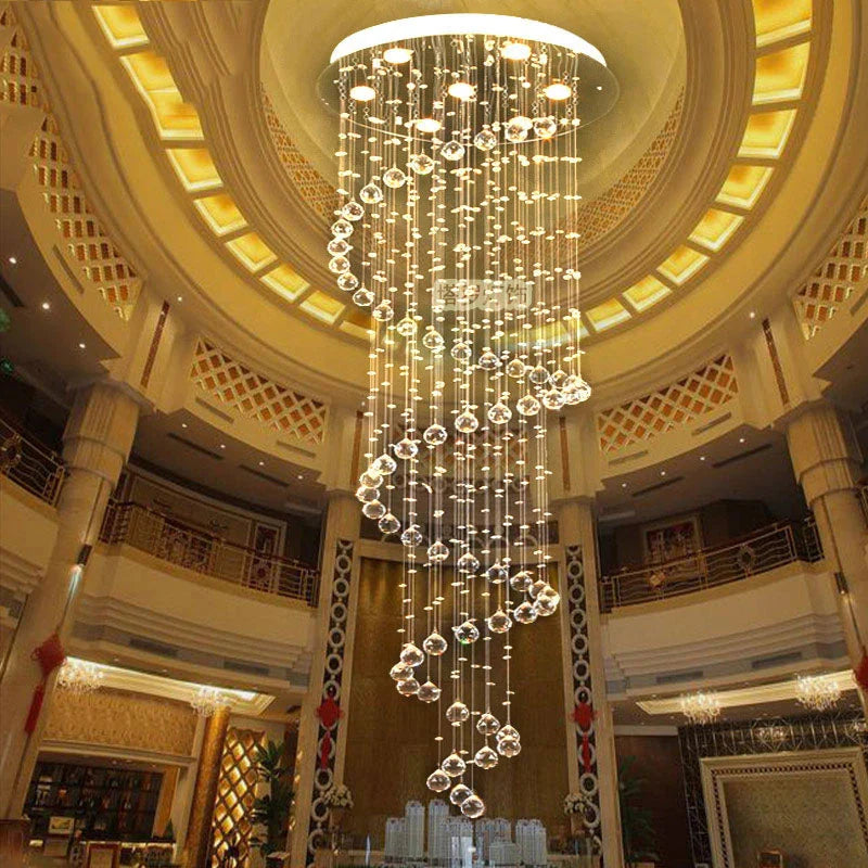 Lumineux Lustre en Cristal au Design Spirale - Luminaire IL485792-ILLUMEEN.COM