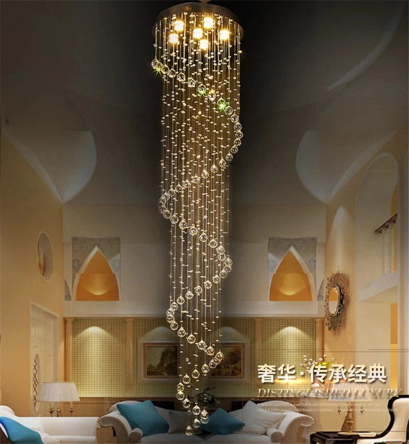 Lumineux Lustre en Cristal au Design Spirale - Luminaire IL485792-ILLUMEEN.COM