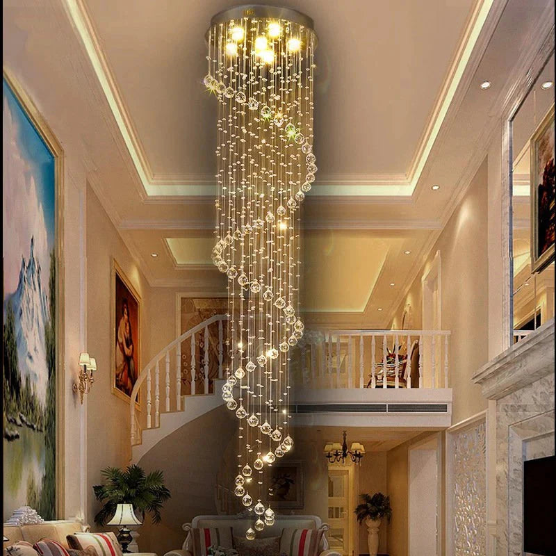 Lumineux Lustre en Cristal au Design Spirale - Luminaire IL485792-ILLUMEEN.COM