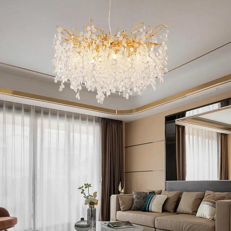 Lustre Élégant en Cristal et Fer Luminaire IL582307-ILLUMEEN.COM