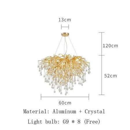 Lustre Élégant en Cristal et Fer Luminaire IL582307-ILLUMEEN.COM