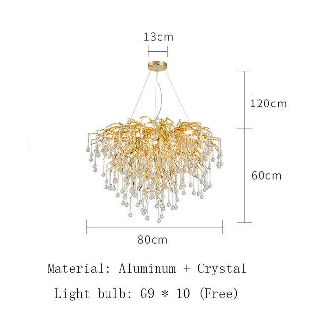 Lustre Élégant en Cristal et Fer Luminaire IL582307-ILLUMEEN.COM
