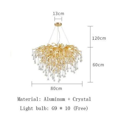 Lustre Élégant en Cristal et Fer Luminaire IL582307-ILLUMEEN.COM