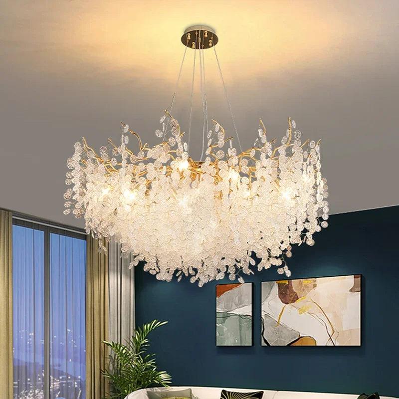 Lustre Élégant en Cristal et Fer Luminaire IL582307-ILLUMEEN.COM