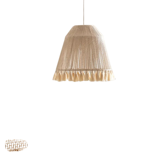 Abat-jour Bohémien En Chanvre Tissé À La Main Luminaire IL582734-ILLUMEEN.COM