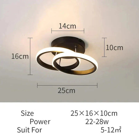 Plafonnier Design : Anneaux Lumineux Élégant IL582413-ILLUMEEN.COM