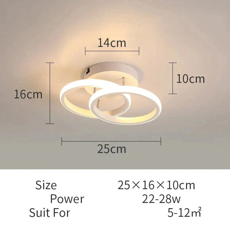 Plafonnier Design : Anneaux Lumineux Élégant IL582413-ILLUMEEN.COM