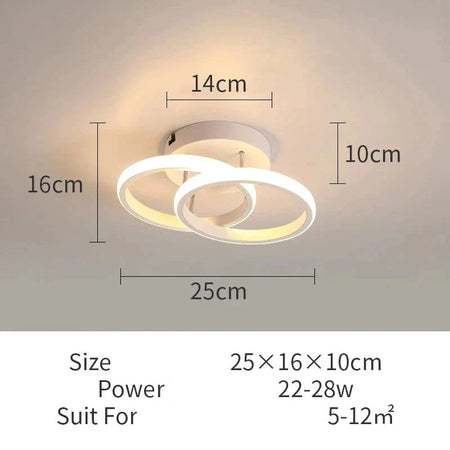 Plafonnier Design : Anneaux Lumineux Élégant IL582413-ILLUMEEN.COM