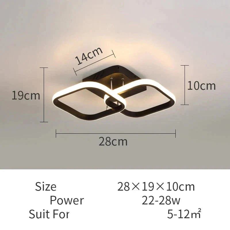 Plafonnier Design : Anneaux Lumineux Élégant IL582413-ILLUMEEN.COM