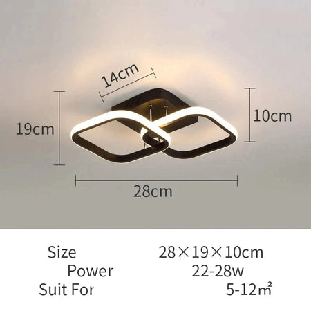 Plafonnier Design : Anneaux Lumineux Élégant IL582413-ILLUMEEN.COM