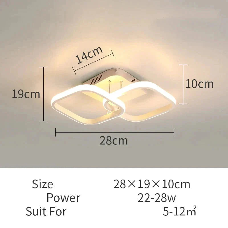 Plafonnier Design : Anneaux Lumineux Élégant IL582413-ILLUMEEN.COM