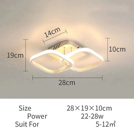 Plafonnier Design : Anneaux Lumineux Élégant IL582413-ILLUMEEN.COM
