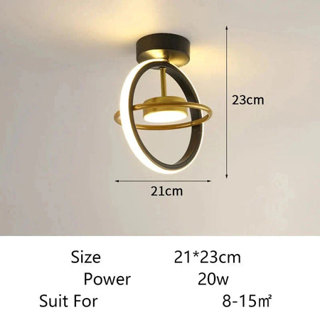 Plafonnier Design : Anneaux Lumineux Élégant IL582413-ILLUMEEN.COM
