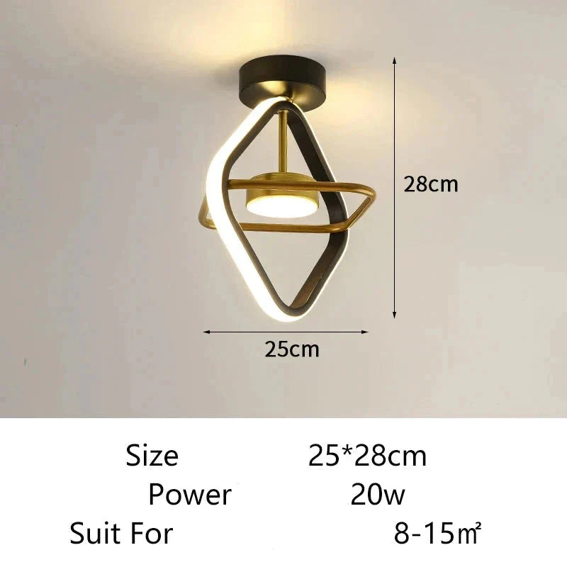 Plafonnier Design : Anneaux Lumineux Élégant IL582413-ILLUMEEN.COM