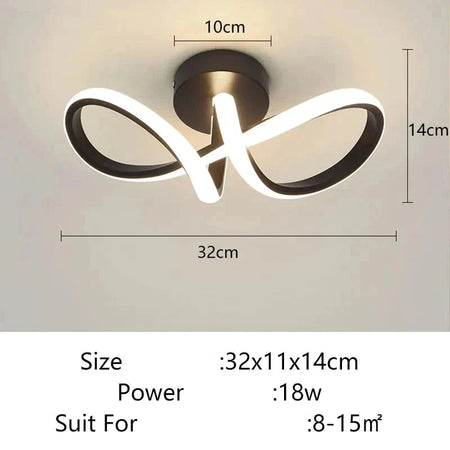 Plafonnier Design : Anneaux Lumineux Élégant IL582413-ILLUMEEN.COM
