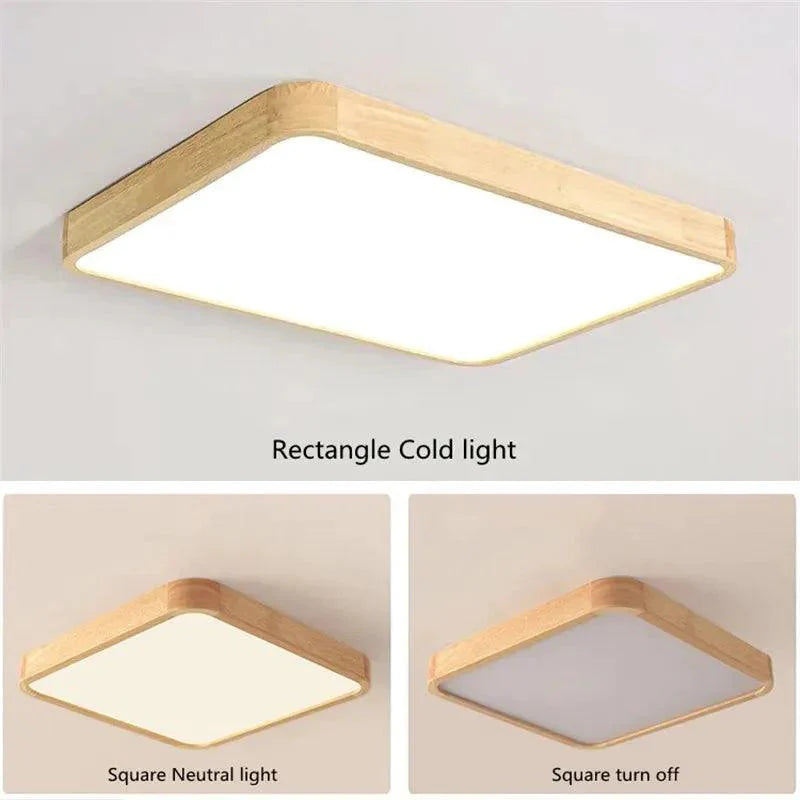 Plafonnier Design Élégant : Luminaire en Bois et Fer IL529364-ILLUMEEN.COM