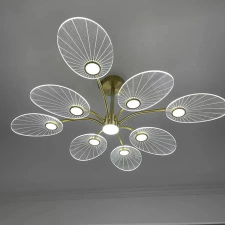 Plafonnier Design : Feuille en Métal Doré Luminaire IL582937-ILLUMEEN.COM