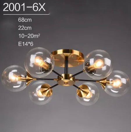 Plafonnier Design : Lumière en Verre et en Métal Style Européen IL582304-ILLUMEEN.COM