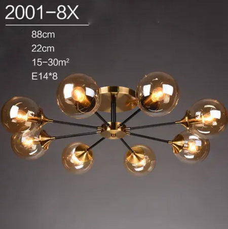 Plafonnier Design : Lumière en Verre et en Métal Style Européen IL582304-ILLUMEEN.COM