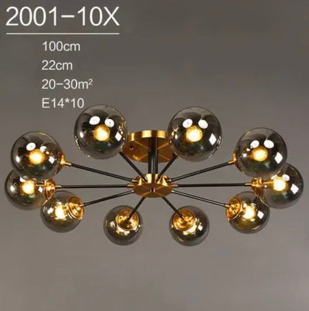Plafonnier Design : Lumière en Verre et en Métal Style Européen IL582304-ILLUMEEN.COM