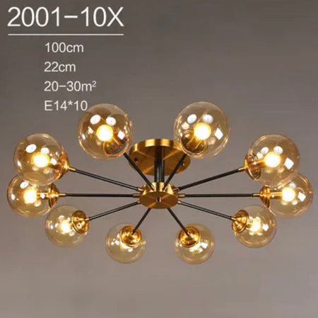 Plafonnier Design : Lumière en Verre et en Métal Style Européen IL582304-ILLUMEEN.COM