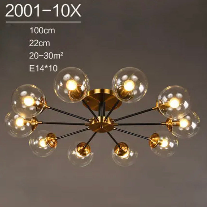 Plafonnier Design : Lumière en Verre et en Métal Style Européen IL582304-ILLUMEEN.COM