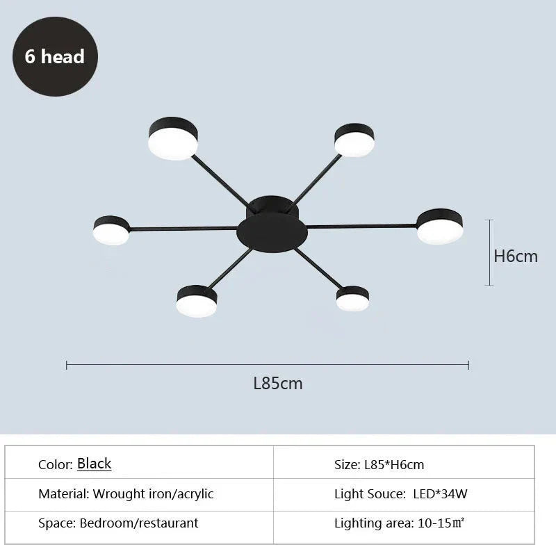 Plafonnier Design : Luminaire Élégant à Bras Multiples IL582473-ILLUMEEN.COM