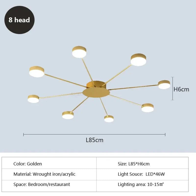 Plafonnier Design : Luminaire Élégant à Bras Multiples IL582473-ILLUMEEN.COM