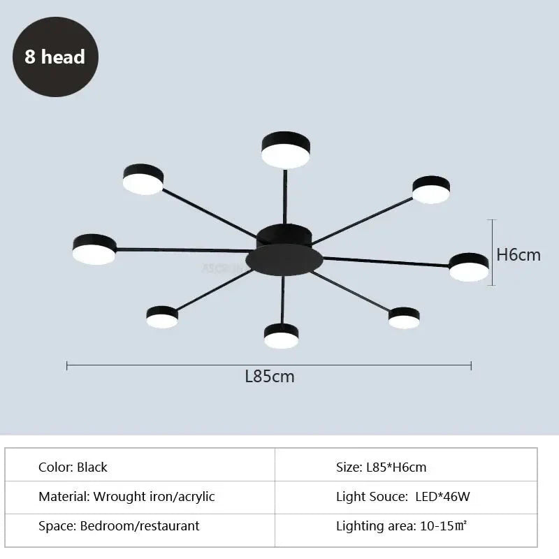 Plafonnier Design : Luminaire Élégant à Bras Multiples IL582473-ILLUMEEN.COM