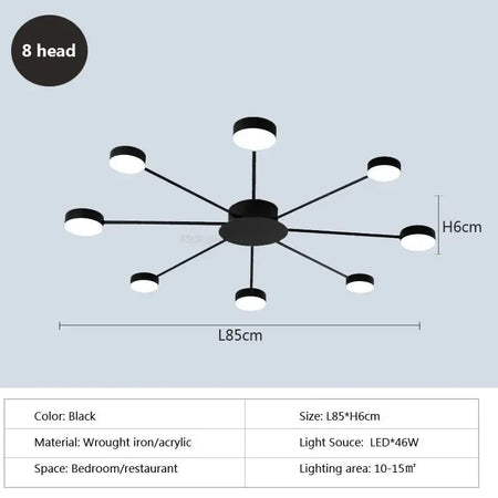 Plafonnier Design : Luminaire Élégant à Bras Multiples IL582473-ILLUMEEN.COM