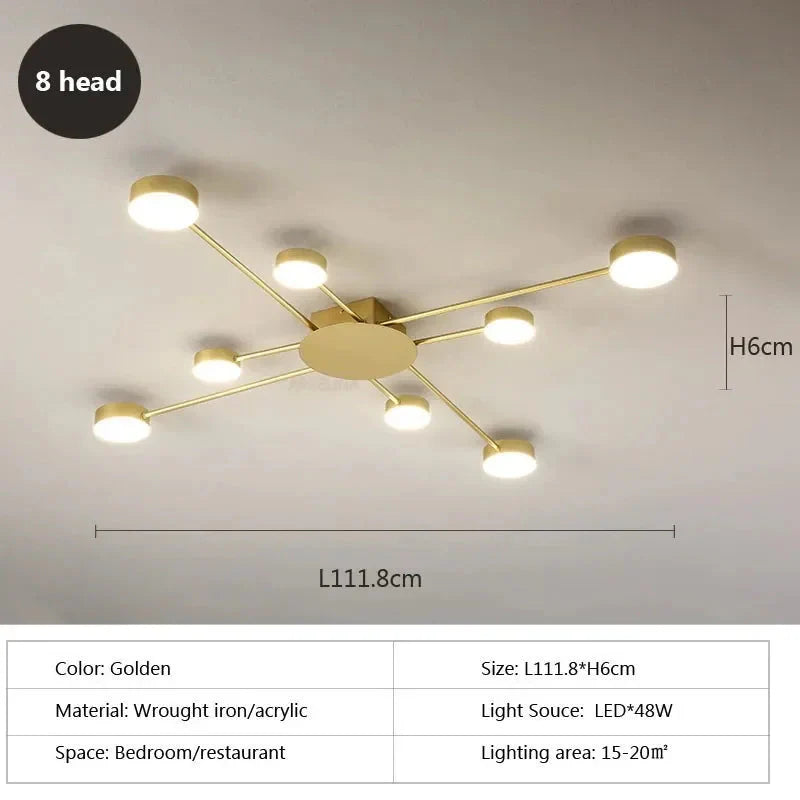 Plafonnier Design : Luminaire Élégant à Bras Multiples IL582473-ILLUMEEN.COM