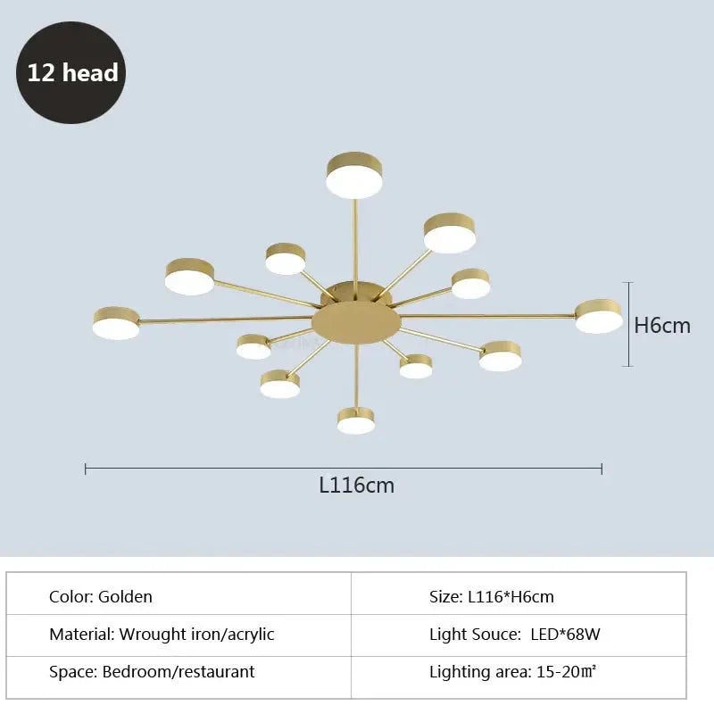 Plafonnier Design : Luminaire Élégant à Bras Multiples IL582473-ILLUMEEN.COM