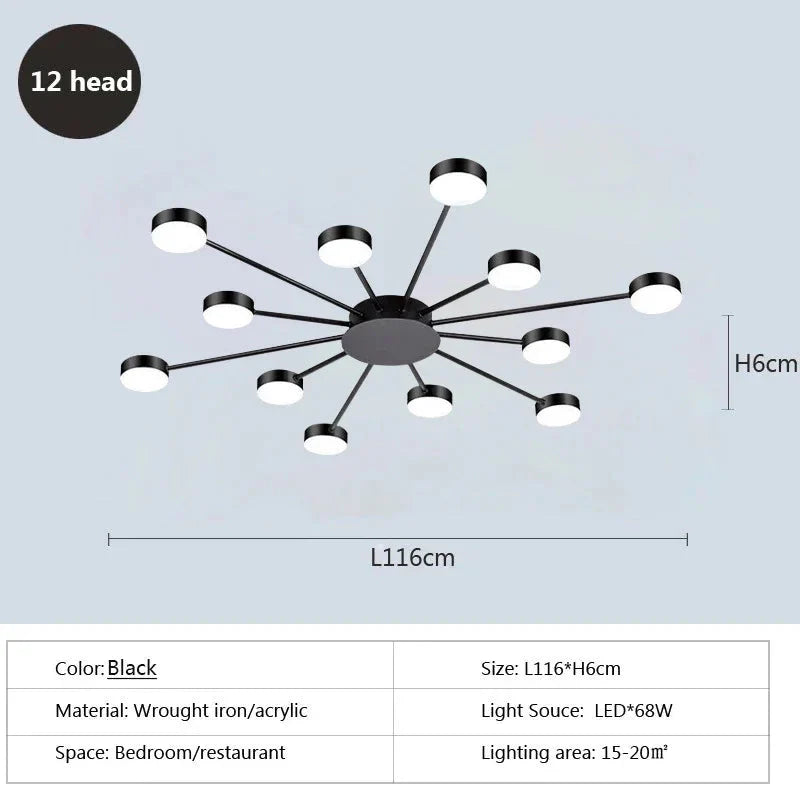 Plafonnier Design : Luminaire Élégant à Bras Multiples IL582473-ILLUMEEN.COM