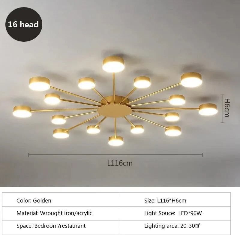 Plafonnier Design : Luminaire Élégant à Bras Multiples IL582473-ILLUMEEN.COM