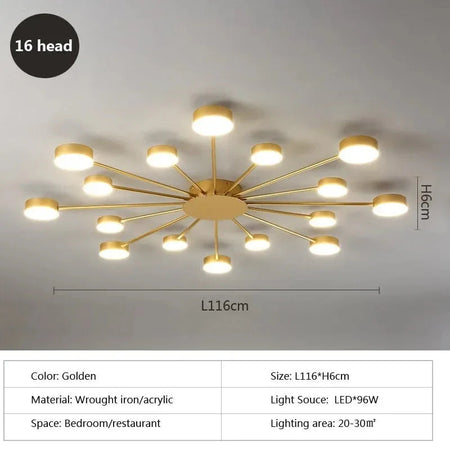 Plafonnier Design : Luminaire Élégant à Bras Multiples IL582473-ILLUMEEN.COM