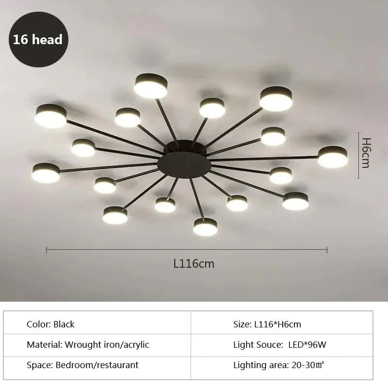 Plafonnier Design : Luminaire Élégant à Bras Multiples IL582473-ILLUMEEN.COM